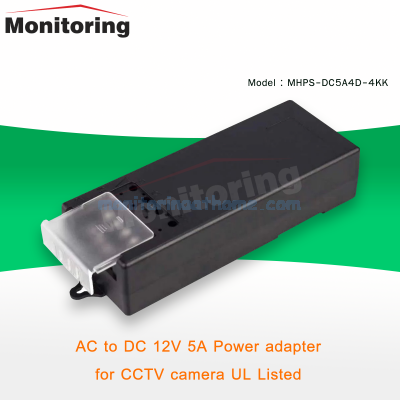 Power adapter AC to DC 12V 5A (UL Listed)