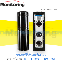 รั้วลำแสงแบบเดินสาย 3 ลำแสง 100เมตร / 3CH Triplicate Photobeam Detector with 4-channel 