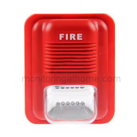 12-24V DC Wired Sound and Light Fire Alarm Warning Strobe Siren